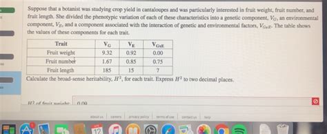 Solved Suppose that a botanist was studying crop yield in | Chegg.com 