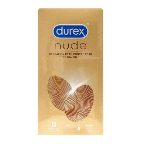 Durex Préservatifs Nude x8 Sensation naturelle et confort