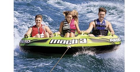Airhead Mach Towable Tube For Boating 1 2 And 3 Rider Sizes Only