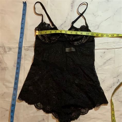 Victoria S Secret Intimates Sleepwear Victorias Secret Black Lace Teddy Lingerie Poshmark