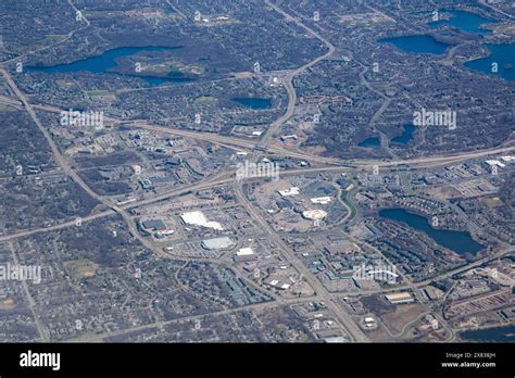 Burnsville Minnesota Aerial View Of Burnsville Center And Earley Lake