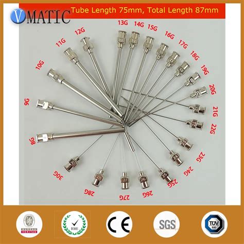 Free Shipping High Precision All Metal Tips Tube Length Mm Blunt