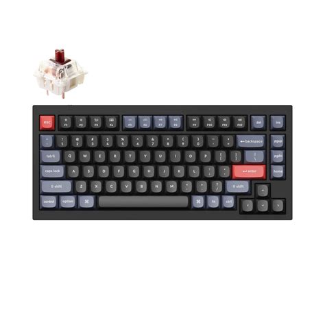 Keychron Q1 Qmk Klawiatura Mechaniczna Carbon Black Hot Swappable Gateron G Pro Brown Q1 C3