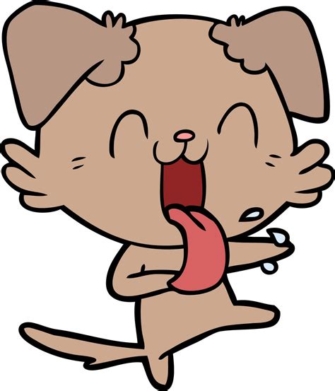 cartoon panting dog 12549467 Vector Art at Vecteezy