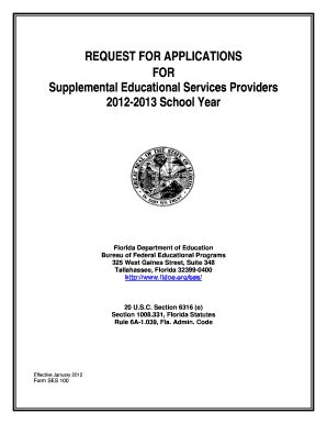 Fillable Online Fldoe Application Instructions Florida Department Of