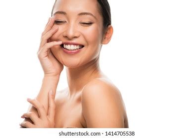 Cheerful Naked Asian Woman Perfect Skin Stock Photo 1414705538 Shutterstock