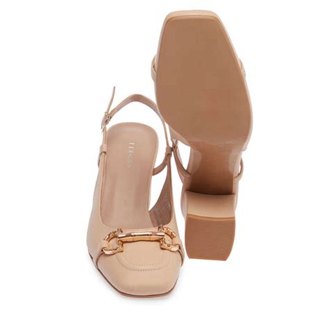 Nude Deri Kadın Topuklu Ayakkabı K24I1AY67179 Q0C Tergan