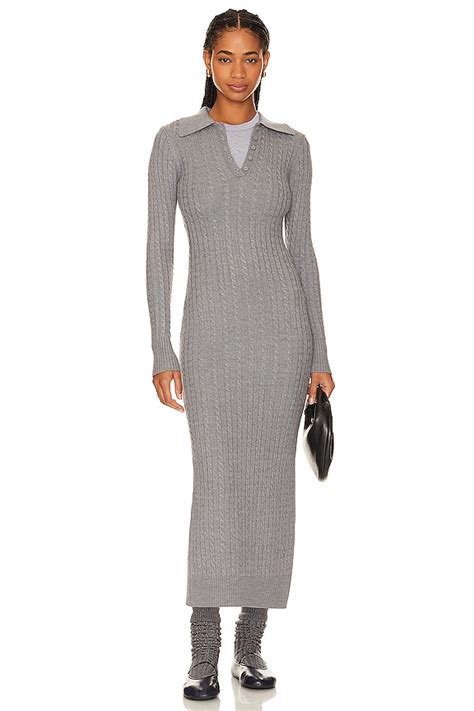 Beverly Hills X Revolve Midi Cable Dress In Heather Grey Revolve