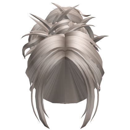 Messy Grunge Bun Ash Blonde Roblox