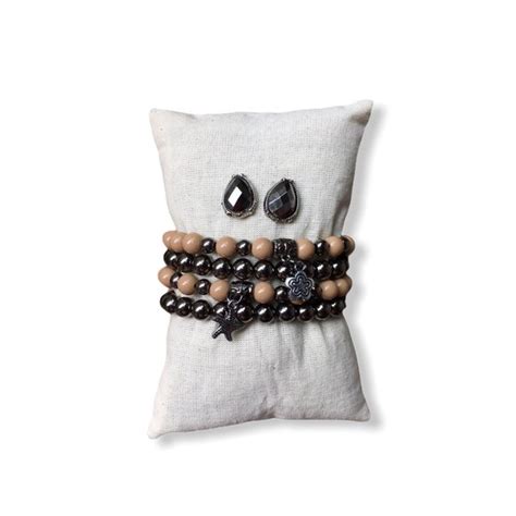 Kit De Pulseira Brinco Nude Hazelnut Elo