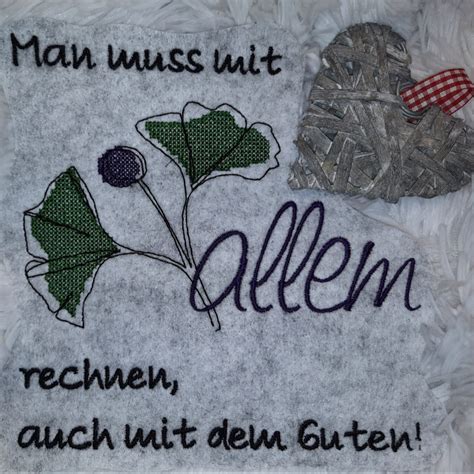 Stickdatei Spruch Man Muss Mit Allem Rechnen