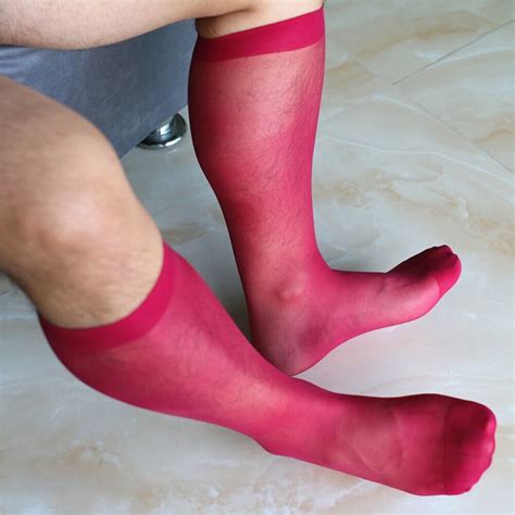 Chaussettes habillées élégantes pour hommes à rayures en soie pure