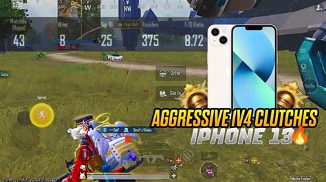 Aggressive 1v4 Clutches🔱 Iphone 13 Bgmi Pubg Test 4 Finger