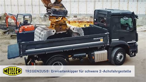 Trigenius Dreiseitenkipper Von Meiller F R Schwere Achsfahrgestelle