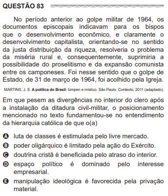 Questões Sobre A Ditadura Militar No Brasil 9o Ano - 60 anos do golpe da Ditadura Militar: veja questões do Enem