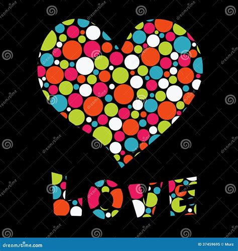 Heart And Love Text Stock Vector Illustration Of Effect