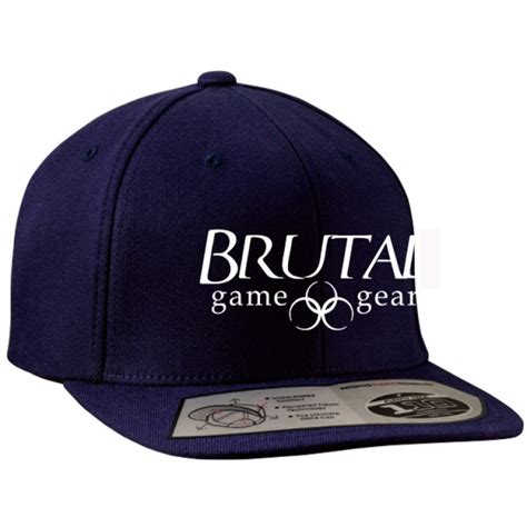 110f Brutal Logo High Profile Snapback Flat Bill Cap Brutal Game Gear Usa