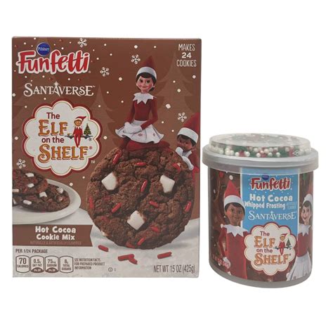 Pillsbury Funfetti Santaverse The Elf On The Shelf Hot Cocoa Cookie Mix And Hot Cocoa Whipped