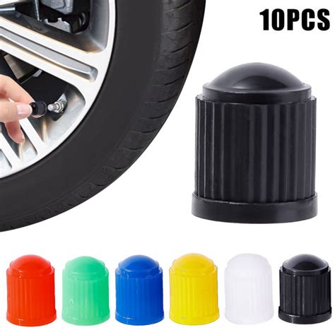 10pcs Car Tyre Valve Dust Caps Valve Stem Covers Plastic Tire Caps For