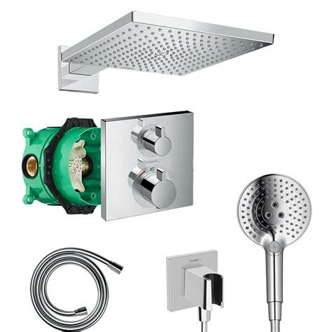 Hansgrohe Ecostat Square Unterputz Duschsystem mit Kopfbrause Raindance ...