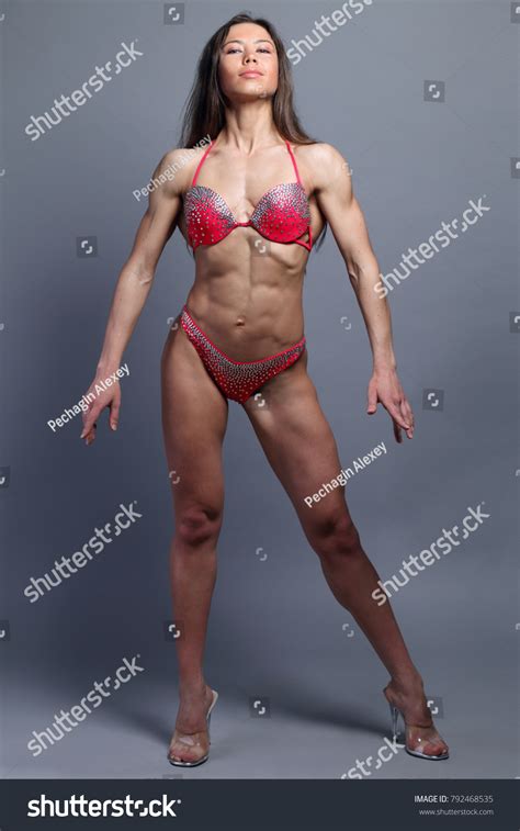 Brunette Girl Fitness Model Swimsuit Stock Photo Shutterstock