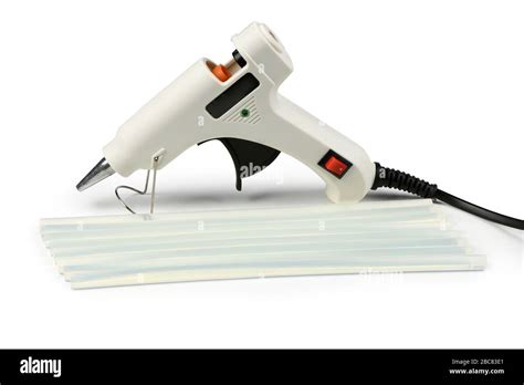Electric Hot Glue Gun Isolated On White Background High Resolution Photo With Clipping Path
