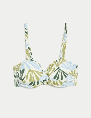 Printed Padded Bandeau Bikini Top M S Collection M S