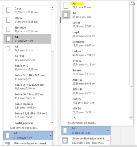Imprimir Tama Os De Papel Personalizados En Word