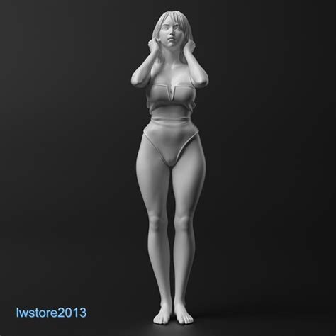 Unpainted Miniatures Figures Resin Sexy Bikini Girl Unassembled Model Toys Ebay