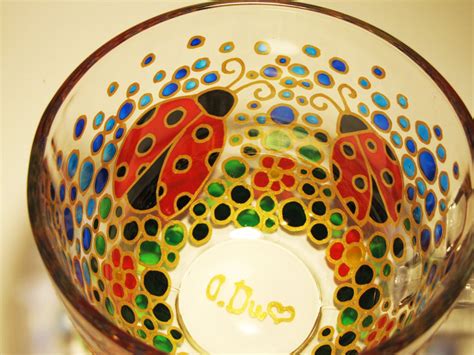Ladybug Coffee Mug Hand Painted Mug Mosaic Mug Rainbow Tea Mug Etsy