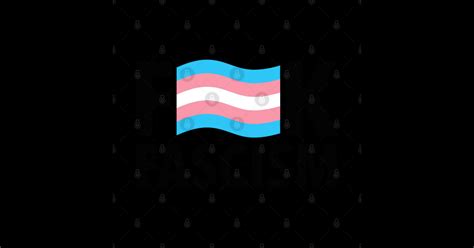 Fuck Fascism Censored With Trans Pride Flag Fuck Fascism Sticker