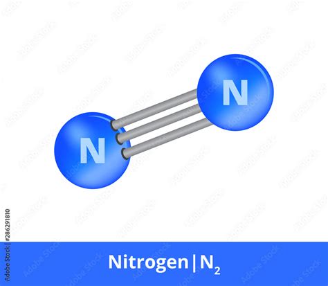 vector ball  stick model  chemical substance icon  nitrogen