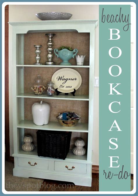 A Beachy Bookcase Makeover The V Spot