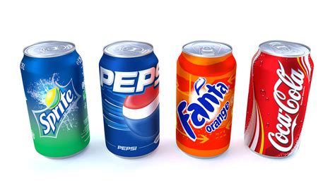 Coke Fanta Sprite Pepsi 7up Cans 3d Model Cgtrader