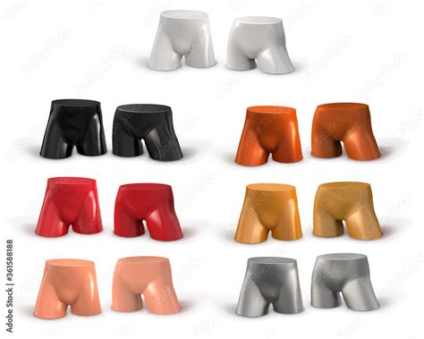 Female And Male Mannequin Of Plastic Legs Hips Inguinal Region Naked Standing Mannequin