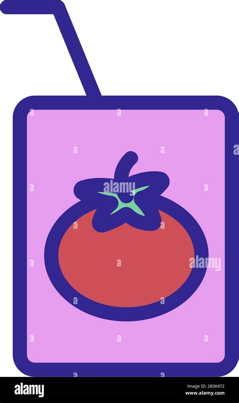 Tomato Vector Icon Isolated Contour Symbol Illustration Stock Vector