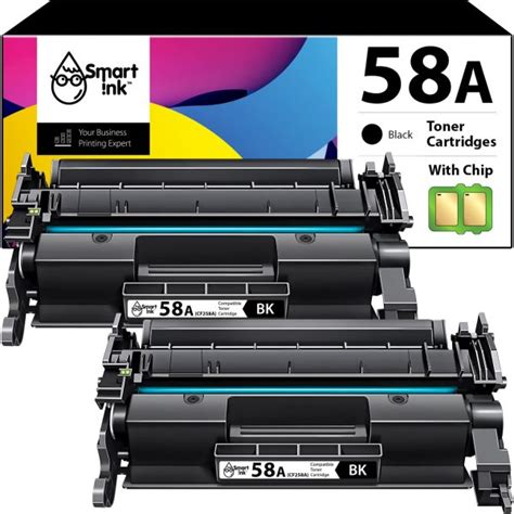 Get Compatible Hp 58a Black Toner Cartridge Set 2 Pack Combo Smart Ink