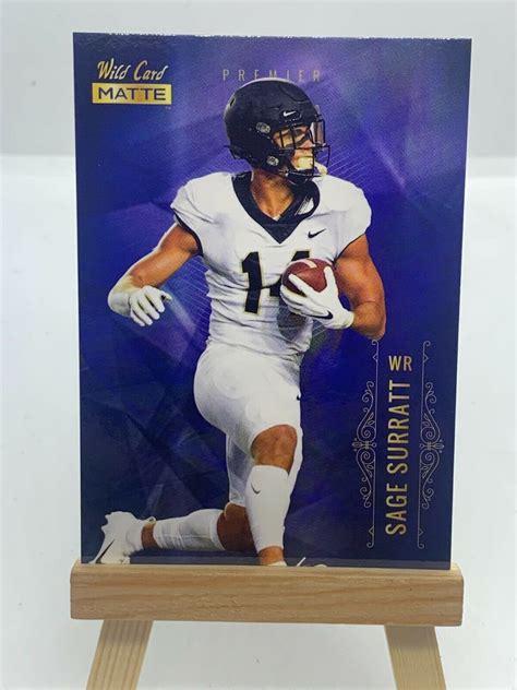 SAGE SURRATT 2021 Wild Card Matte Premier Blue Ice Lions RC MBC 69