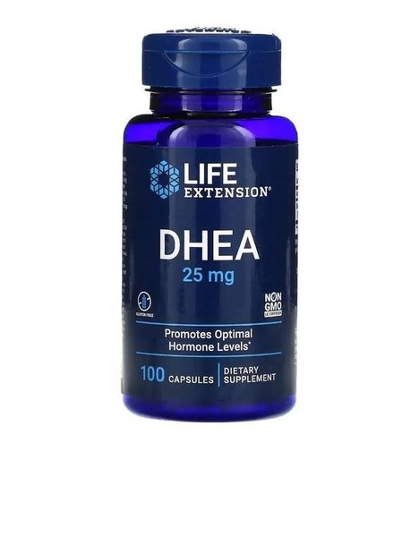 Life Extension DHEA / ДГЭА / Дегидроэпиандростерон 25 мг 100 капсул ...