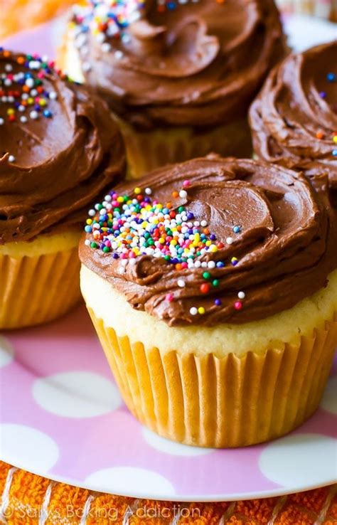 Yellow Cupcakes with Milk Chocolate Frosting - Sally's Baking Addiction