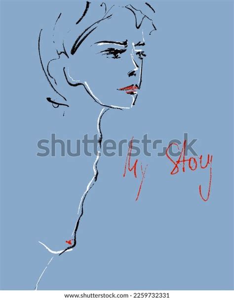 Girls Love Story Naked Woman Stock Illustration 2259732331 Shutterstock