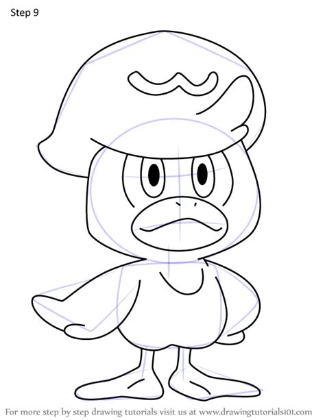 How To Draw Quaxly From Pokemon Pokemon Step By Step