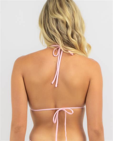 Shop Topanga Suki Ring Triangle Bikini Top In Strawberry Gelato Fast