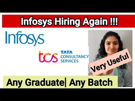 Infosys Latest Recruitment TCS Hiring Any Graduate Biggest