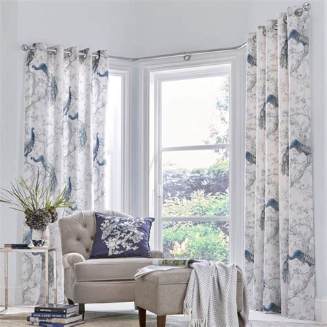 Laura Ashley Belvedere Midnight Eyelet Curtains | Closs & Hamblin