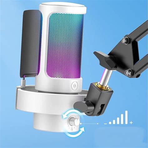 Fifine AmpliGame A8 - Microphone à Condensateur - Blanc
