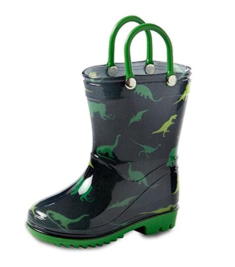 Puddle Play Childrens Boys Dinosaurs Printed Waterproof Easy On
