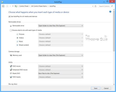 enable  disable autoplay  windows