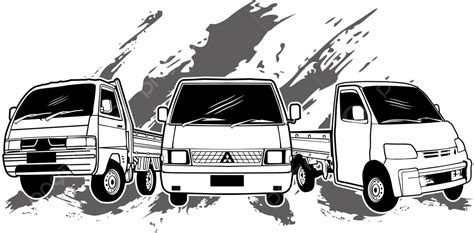 Vektor Penjemputan Mobil Pickup Truk Pickup Pickup Klasik Png Dan Vektor Dengan Background