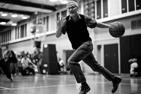Premium Photo Basketball Bounce Competition Exercise Player Concept